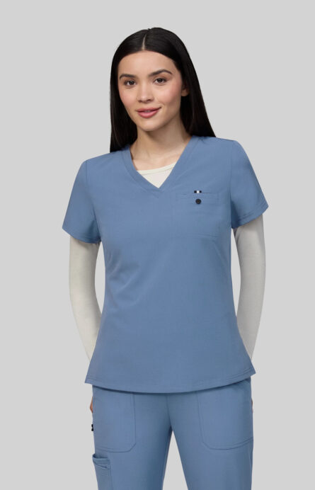 KOI Next Gen Women’s Ready to Work Tuck-in Scrub Top, 4-Way Stretch, Wrinkle-Resistant