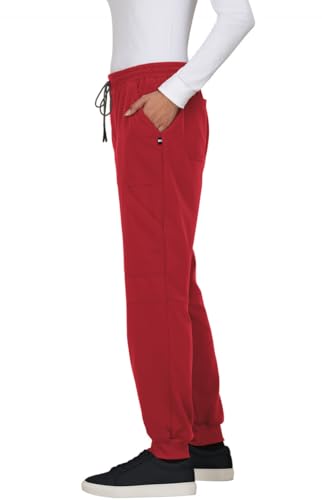 KOI Next Gen Women's 7 Pocket Good Vibe Jogger Scrub Pants with 4-Way Stretch and Elastic Waistband in Ruby product image