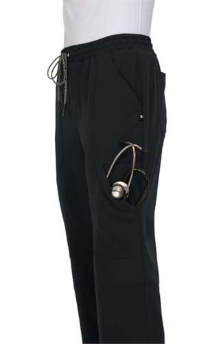 KOI Next Gen Women's 7 Pocket Good Vibe Jogger Scrub Pants with 4-Way Stretch and Elastic Waistband in Black product image