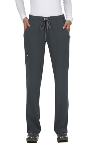 KOI Next Gen Everyday Hero Women's 5-Pocket Cargo Scrub Pants, 4-Way Stretch in Charcoal product image