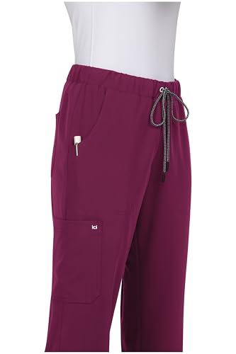 KOI Next Gen Everyday Hero Women's 5-Pocket Cargo Scrub Pants, 4-Way Stretch in Wine product image