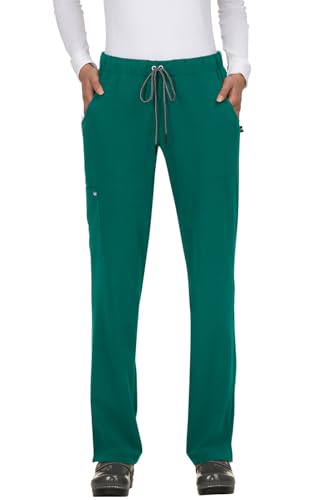 KOI Next Gen Everyday Hero Women's 5-Pocket Cargo Scrub Pants, 4-Way Stretch in Hunter product image