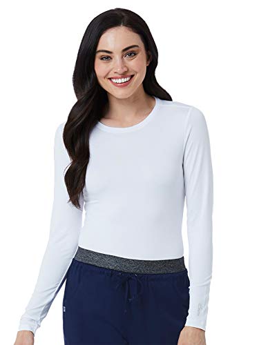Maevn BESTEE Women's Basic Long Sleeve Under Scrub Tee (XX in White product image