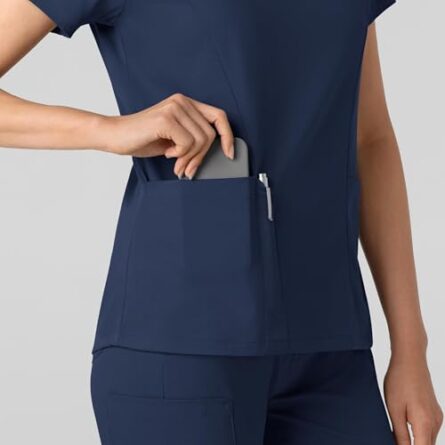 Wink Boundless Women's 2-Pocket V-Neck Scrub Top in Navy product image