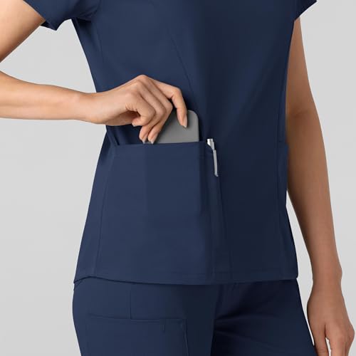 Wink Boundless Women's 2-Pocket V-Neck Scrub Top in Navy product image