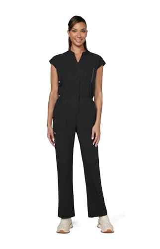 KOI Solis Anja Women's 11-Pocket Jumpsuit in Black product image