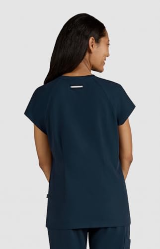 KOI Next Gen We Have Heart Women's 3-Pocket Scrub Top in Navy product image