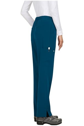 KOI Next Gen Everyday Hero Women's 5-Pocket Cargo Scrub Pants, 4-Way Stretch in Caribbean Blue product image