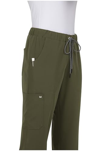 KOI Next Gen Everyday Hero Women's 5-Pocket Cargo Scrub Pants, 4-Way Stretch in Olive Green product image