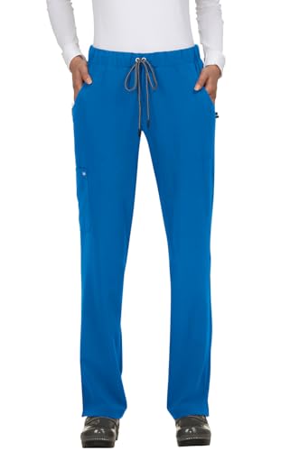 KOI Next Gen Everyday Hero Women's 5-Pocket Cargo Scrub Pants, 4-Way Stretch in Royal Blue product image