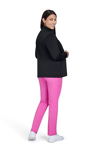 KOI Scrubs Essentials Jaqueline Women’s 3-Pocket Fleece Jacket in Black product image