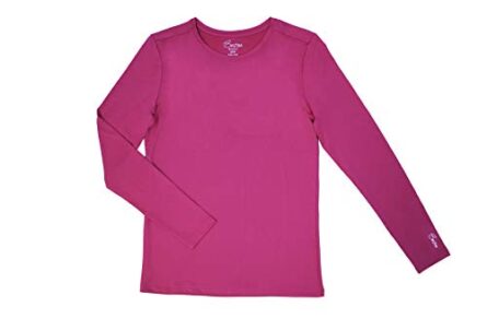 Maevn BESTEE Women's Basic Long Sleeve Under Scrub Tee (X-Small, Pink Peacock) in Pink product image
