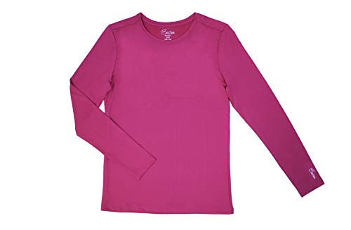 Maevn BESTEE Women's Basic Long Sleeve Under Scrub Tee (X-Small, Pink Peacock) in Pink product image