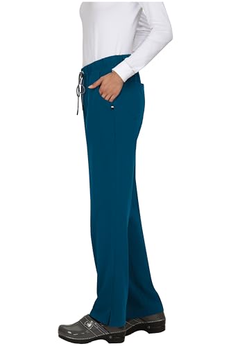 KOI Next Gen Everyday Hero Women's 5-Pocket Cargo Scrub Pants, 4-Way Stretch in Caribbean Blue product image