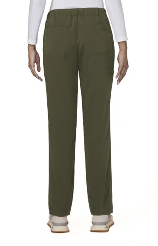KOI Next Gen Everyday Hero Women's 5-Pocket Cargo Scrub Pants, 4-Way Stretch in Olive Green product image