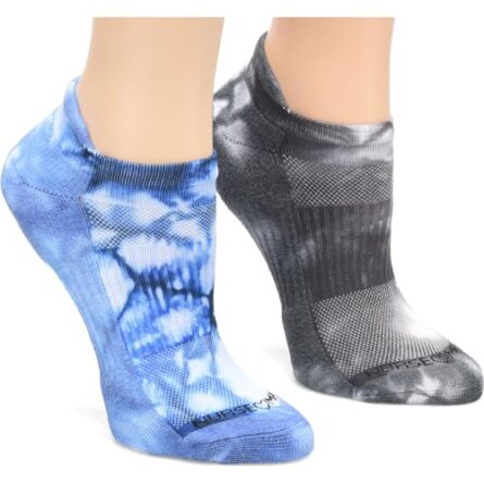 Nurse Mates Women's Anklet Socks | Compression | 2-Pair Pack | Comfort Support in Tie Dye Black Royal product image