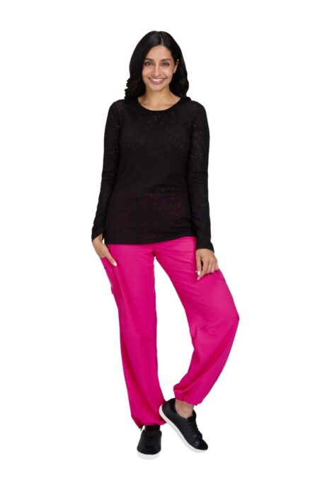 KOI Smiley World x Kind Women's Long-Sleeve Burnout Tee product image