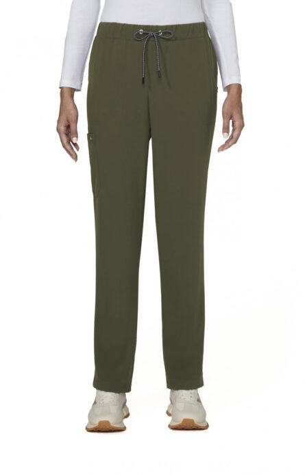 KOI Next Gen Everyday Hero Women's 5-Pocket Cargo Scrub Pants, 4-Way Stretch in Olive Green product image