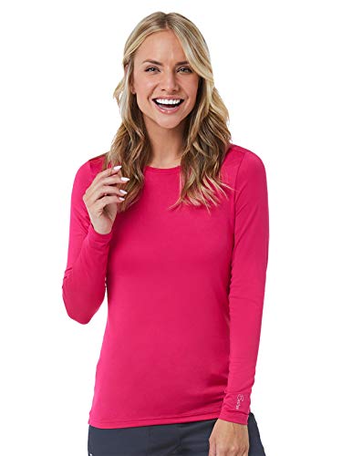 Maevn BESTEE Women's Basic Long Sleeve Under Scrub Tee (Small, Pink Peacock) product image
