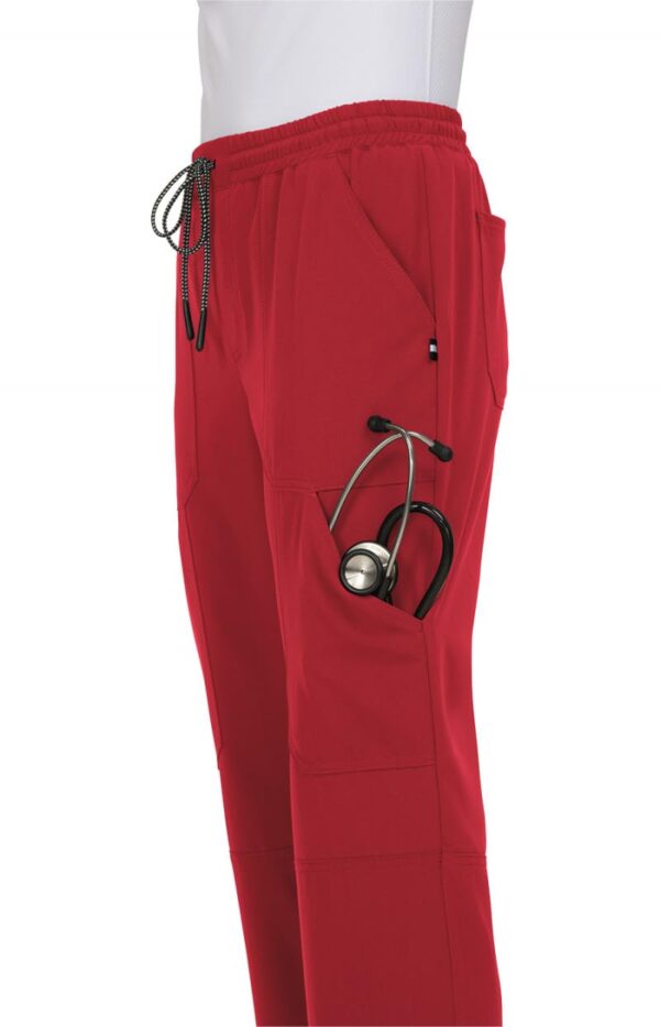 KOI Next Gen Women's 7 Pocket Good Vibe Jogger Scrub Pants with 4-Way Stretch and Elastic Waistband in Ruby product image