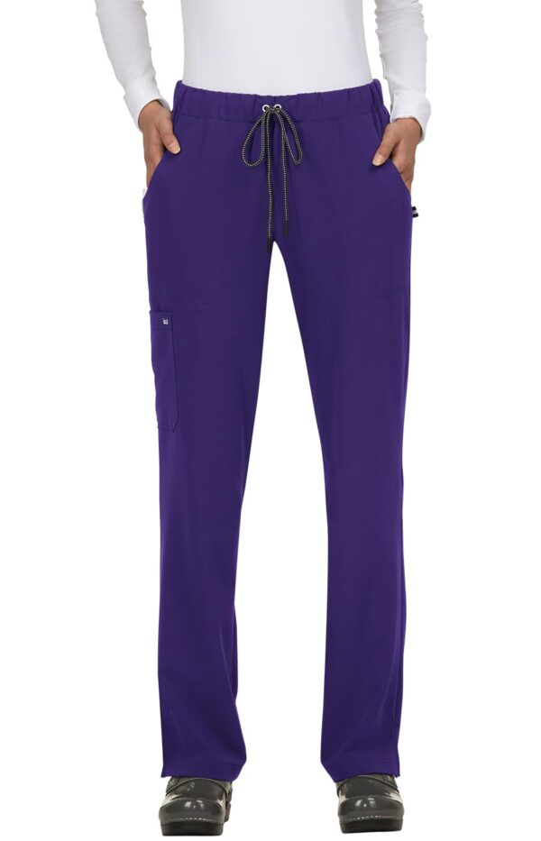 KOI Next Gen Everyday Hero Women's 5-Pocket Cargo Scrub Pants, 4-Way Stretch in Grape product image