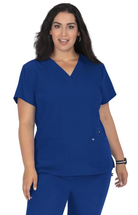 KOI Next Gen Women's 3 Pocket Hustle and Heart V-Neck Scrub Top, 4-Way Stretch product image