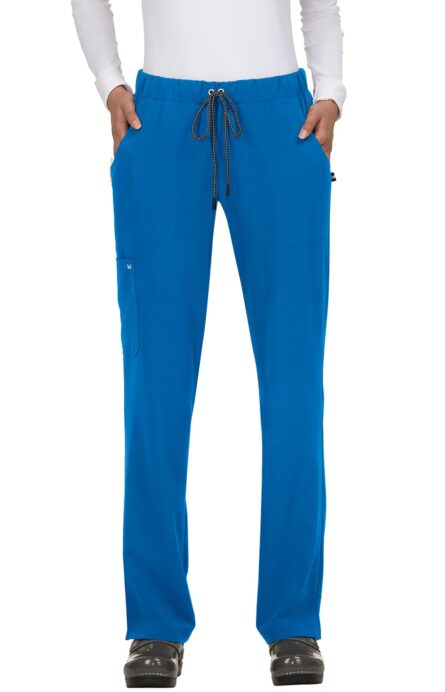 KOI Next Gen Everyday Hero Women's 5-Pocket Cargo Scrub Pants, 4-Way Stretch in Royal Blue product image