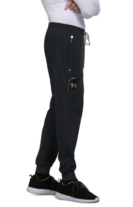 KOI Next Gen Men's Day to Night Jogger Scrub Pants, 7 Pockets, 4-Way Stretch in Black product image
