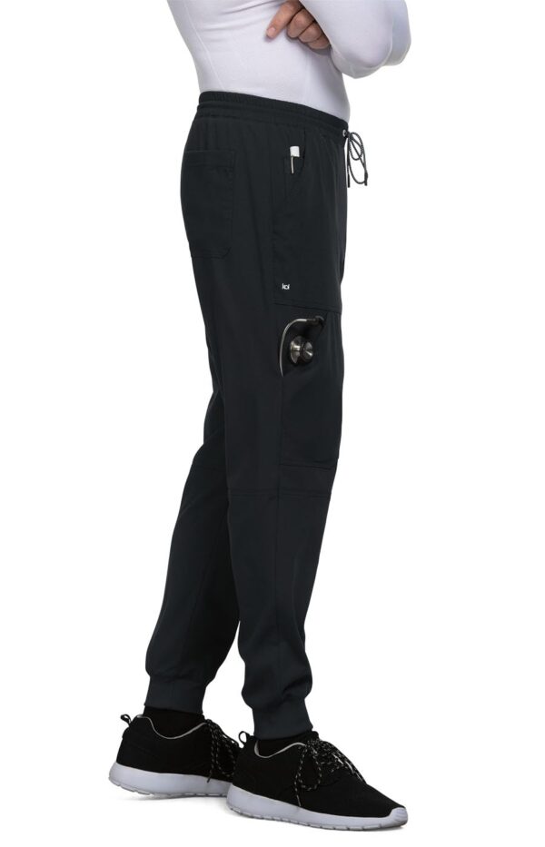 KOI Next Gen Men's Day to Night Jogger Scrub Pants, 7 Pockets, 4-Way Stretch in Black product image