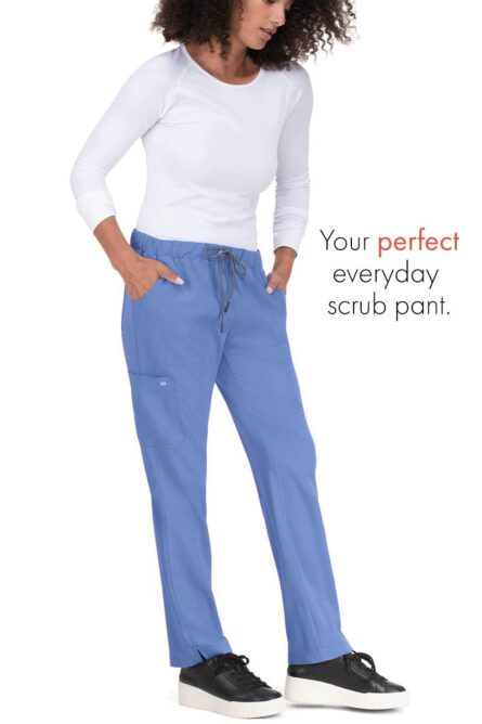 KOI Next Gen Everyday Hero Women's 5-Pocket Cargo Scrub Pants, 4-Way Stretch in True Ceil product image