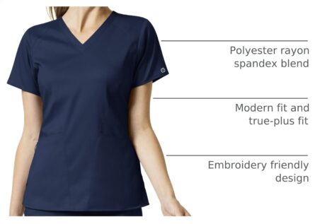 Wink PRO Women's 4 Pocket V-Neck Scrub Top in Navy product image