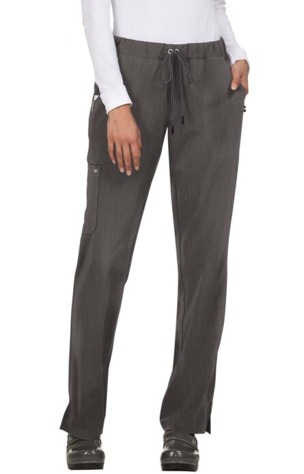 KOI Next Gen Everyday Hero Women's 5-Pocket Cargo Scrub Pants, 4-Way Stretch in Heather Grey product image