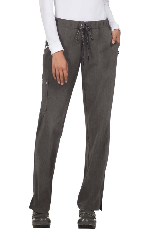 KOI Next Gen Everyday Hero Women's 5-Pocket Cargo Scrub Pants, 4-Way Stretch in Heather Grey product image