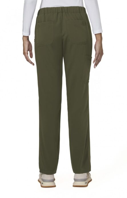 KOI Next Gen Everyday Hero Women's 5-Pocket Cargo Scrub Pants, 4-Way Stretch in Olive Green product image