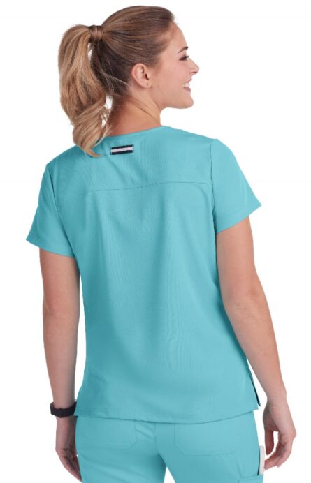 KOI Next Gen Women's 3 Pocket Hustle and Heart V-Neck Scrub Top, 4-Way Stretch product image