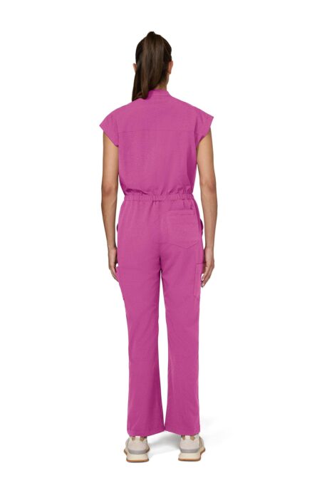 KOI Solis Anja Women's 11-Pocket Jumpsuit in Hibiscus Pink product image