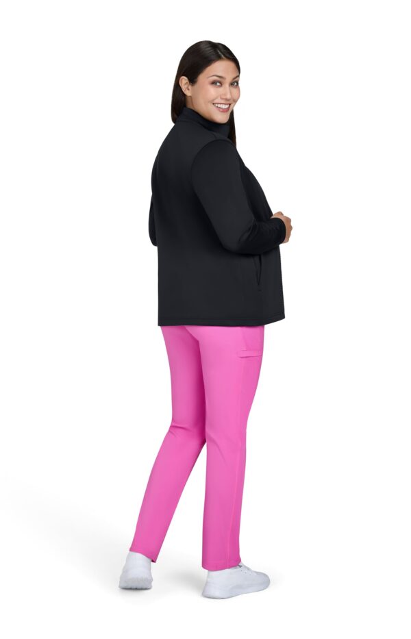 KOI Scrubs Essentials Jaqueline Women’s 3-Pocket Fleece Jacket in Black product image