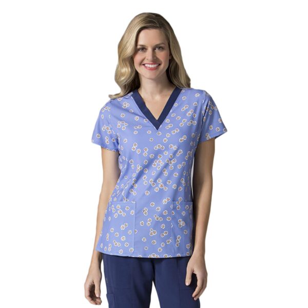 Maevn Uniforms Women's V-Neck Floral Print Scrub Top X-Small Print Maevn Uniforms Women's V-Neck Floral Print Scrub Top X-Small Print product image