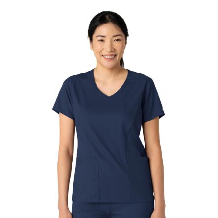 Wink Boundless Women's 2-Pocket V-Neck Scrub Top in Navy product image