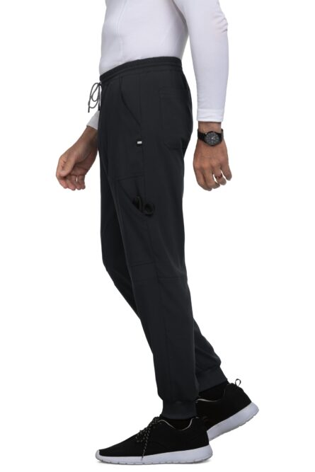 KOI Next Gen Men's Day to Night Jogger Scrub Pants, 7 Pockets, 4-Way Stretch in Black product image