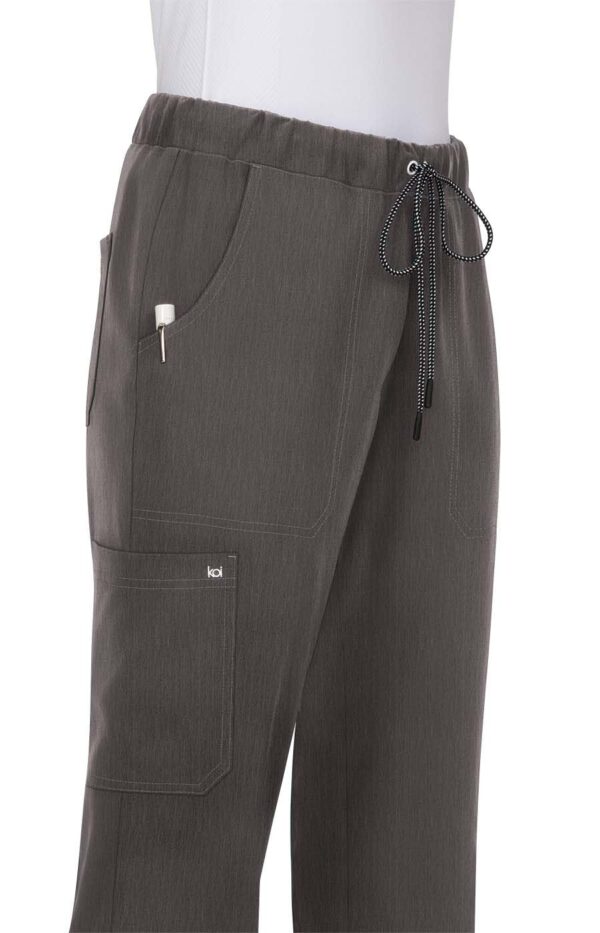 KOI Next Gen Everyday Hero Women's 5-Pocket Cargo Scrub Pants, 4-Way Stretch in Heather Grey product image