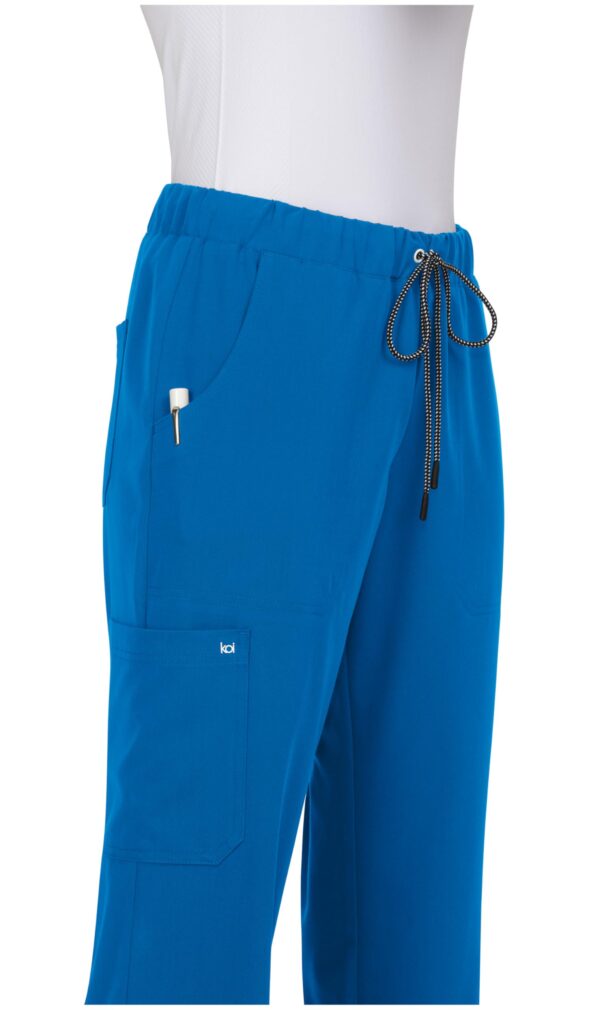 KOI Next Gen Everyday Hero Women's 5-Pocket Cargo Scrub Pants, 4-Way Stretch in Royal Blue product image