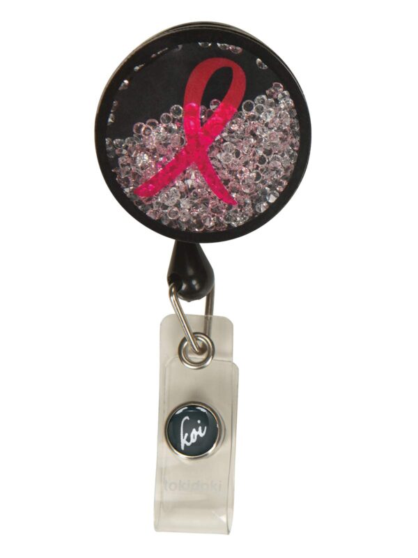 KOI Accessories A156PRM Women's Shaker Badge Reel Breast Cancer Research Foundation KOI Accessories A156PRM Women's Shaker Badge Reel Breast Cancer Research Foundation product image