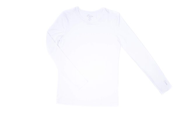 Maevn BESTEE Women's Basic Long Sleeve Under Scrub Tee in White product image