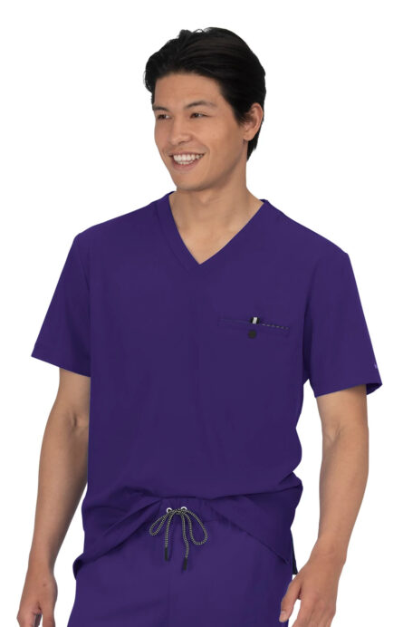 KOI Next Gen Men's On Call 1-Pocket Scrub Top, 4-Way Stretch, Wrinkle-Resistant - Image 20