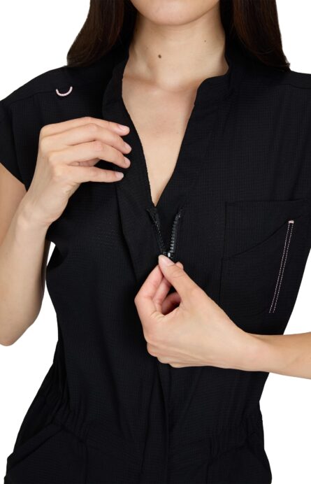 KOI Solis Anja Women's 11-Pocket Jumpsuit in Black product image