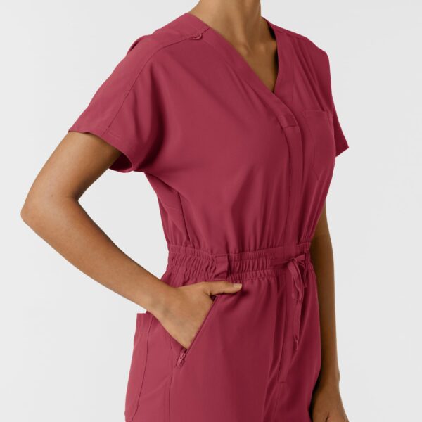 WINK RENEW Women's Cargo Jogger Scrub Jumpsuit in Ruby product image
