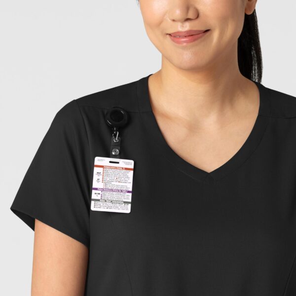Wink PRO Women's 4 Pocket V-Neck Scrub Top in Black product image