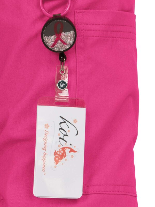 KOI Accessories A156PRM Women's Shaker Badge Reel Breast Cancer Research Foundation product image