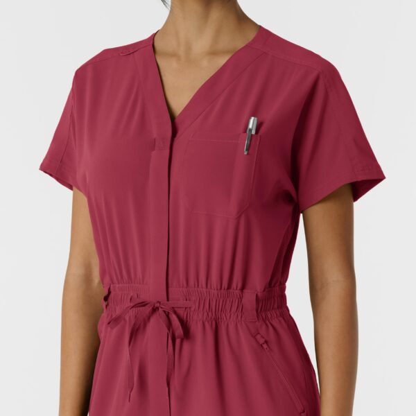 WINK RENEW Women's Cargo Jogger Scrub Jumpsuit in Ruby product image